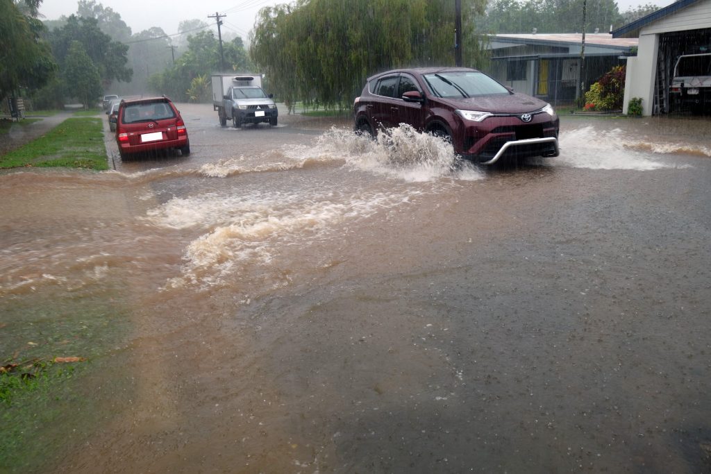 Flash flooding in Cairns from a Cyclone